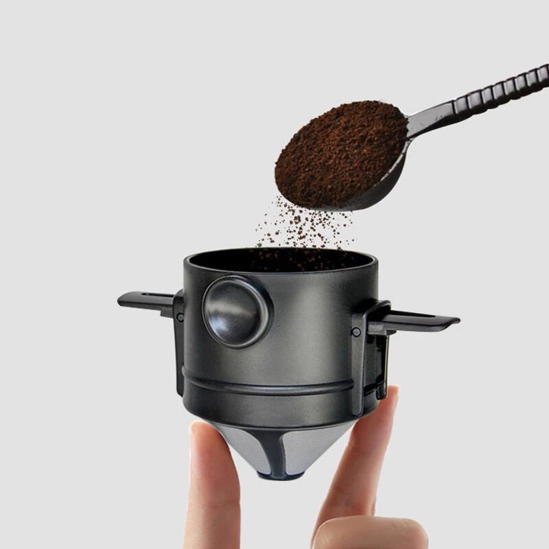 Novo Mini Filtro De Café Para Capo Individual Inox Lavável Portátil Reutilizável Chá Drip