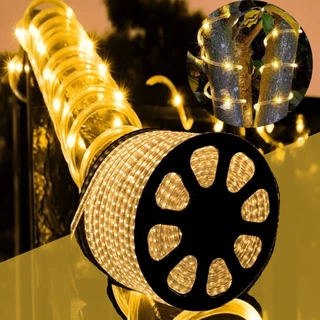 Mangueira Led Redonda 100m Decoração Natal Externo Branco Quente