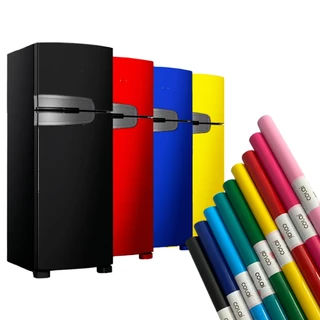Adesivo Vinílico Autocolante Envelopar Móveis Geladeira Fogão Eletrodomésticos Envelopamento 1mx50cm