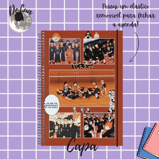 AGENDA ARTESANAL (Caderno 1/4) Haikyuu Anime Vôlei Geek Hinata Personalizada