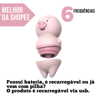Vibrador Feminino Porquinho Bateria