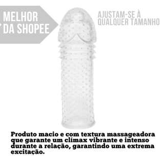 Capa Peniana Extensora Extender Silicone 14cm Massageadora