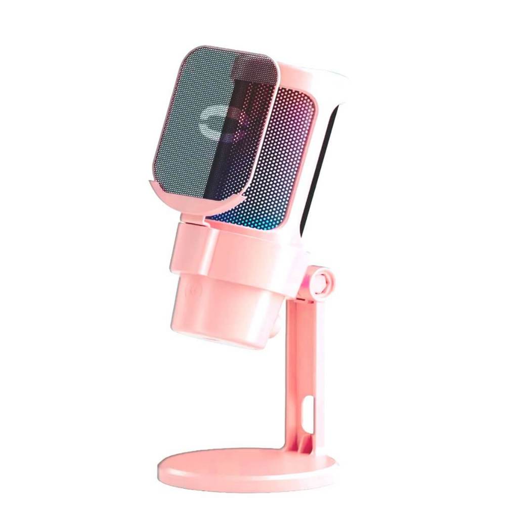 Microfone Gamer de mesa Profissional Condensador luz LED RGB interna ...