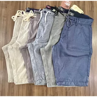 Bermuda Masculina Chino com Cordão no Cós