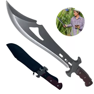 Faca Tática Artesanal Facao Rambo Aço Com Tratamento Térmico Mini Espada TP-445 Camping