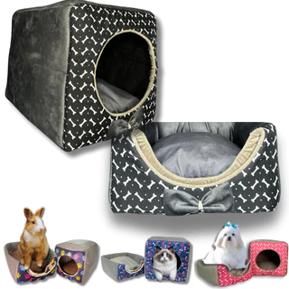 Cama Toca Iglu Pet 3x1 Suede Caminha Gato Cachorro Coelho Pequeno Grande Médio Porte Frete Gratis