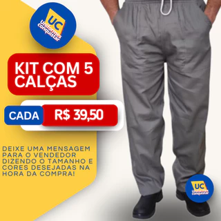Kit 5 Calças de Brim Super Resistentes para Trabalho Pesado – Durabilidade Garantida!