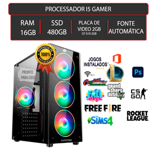 Cpu Gamer Barato I5 16gb Ssd 480gb Wifi + Fonte + Gt 610 2gb Ddr3