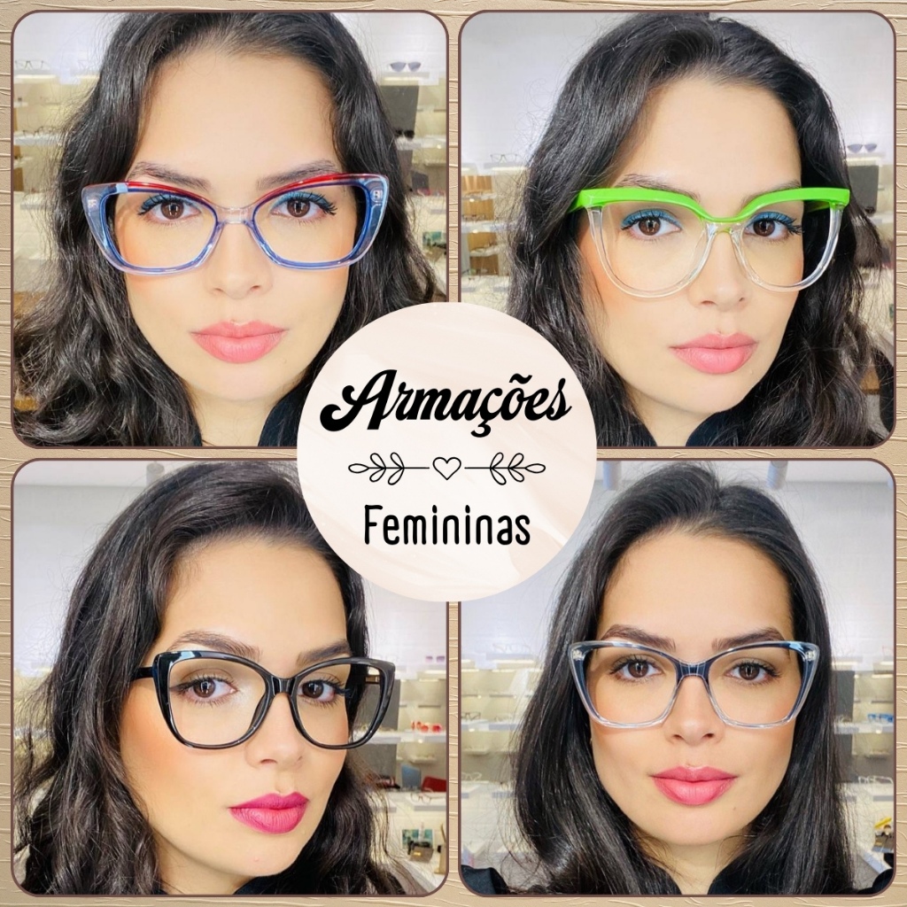 Armação Feminina para Grau Diversos Modelos e Cores Liquidação Modelos Lindos Promoção