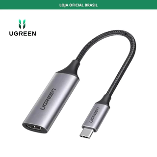 Adaptador HDMI Ugreen USB-C 3.1 para HDMI V2.0 4K 60Hz 2K 144Hz 3D Audio Video Imagem Espelha e Expande