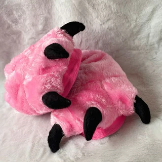 Pantufas garra monstro peludo pata animal feminino unissex