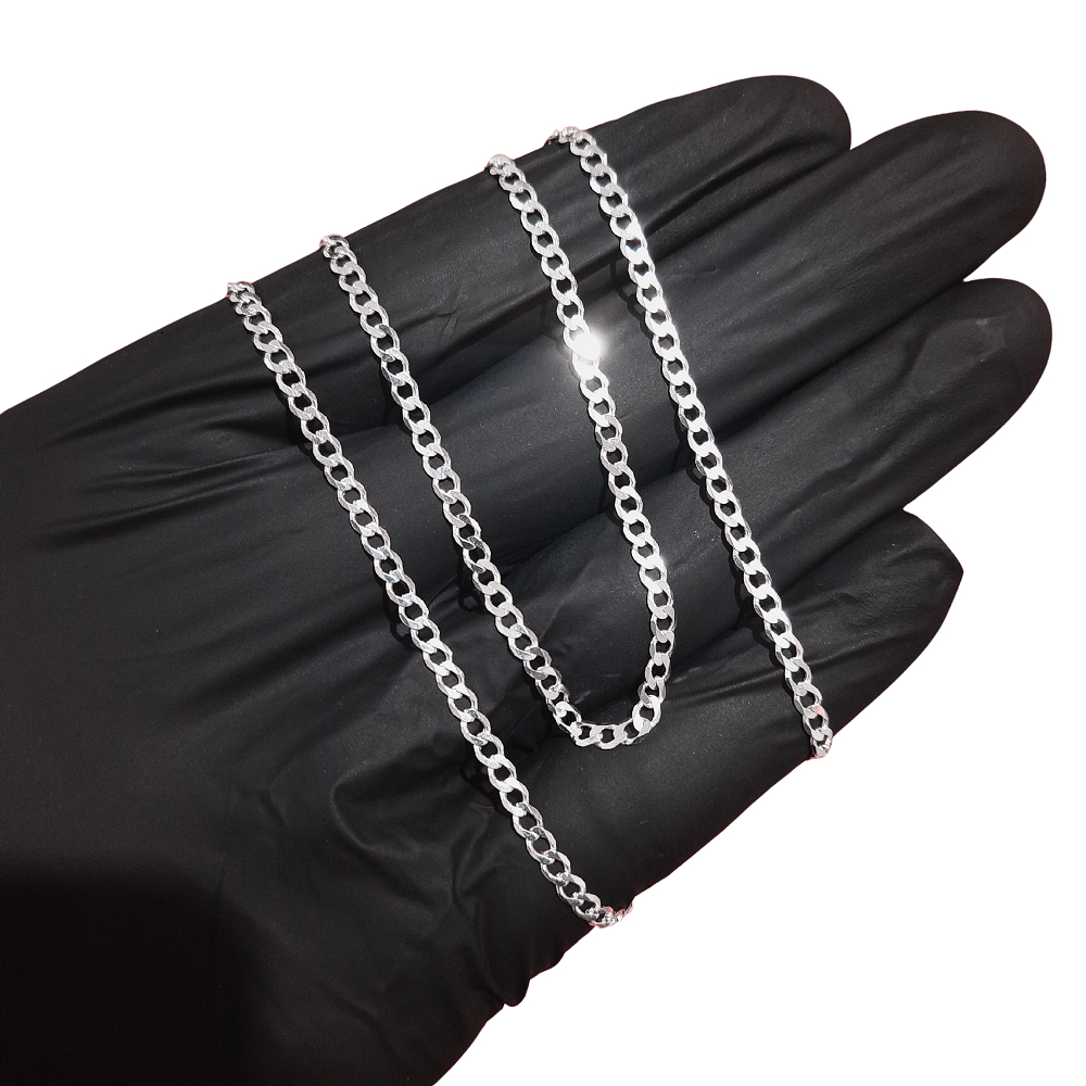 Corrente Prata 925 Grumet Escama 3mm 70cm + Brindes