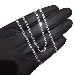 Corrente Prata 925 Grumet Escama 3mm 70cm + Brindes