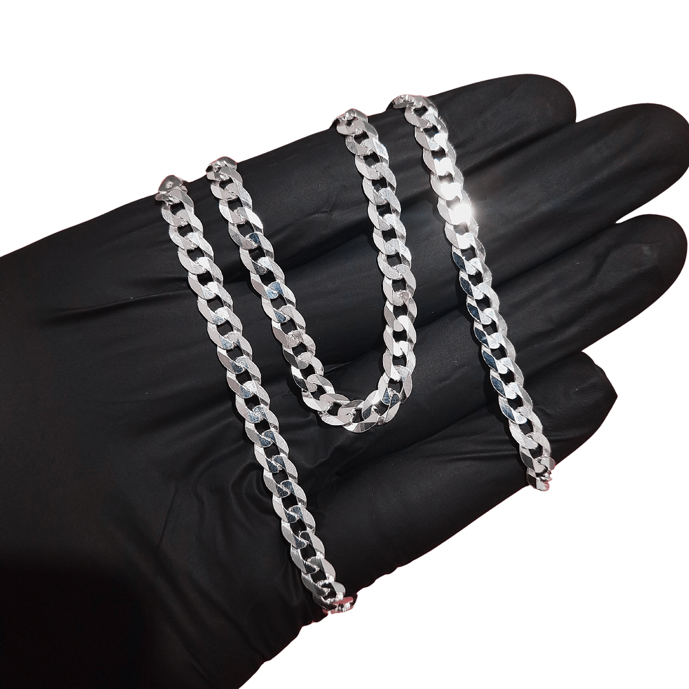 Corrente Prata 925 Grumet Escama 6mm 70cm + Brindes