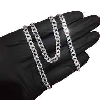 Corrente Prata 925 Grumet Escama 6mm 70cm + Brindes
