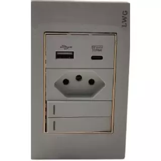 Tomada USB Para Parede Universal Bivolt C3-6
