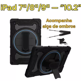 Capa Anti impactp Proteçãp + Alça de Ombros Para Ipad 7/8/9 Geração 10.2