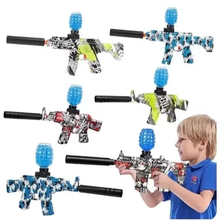 ARMA-PISTOLA ELÉTRICA MIRA LASER BRINQUEDO LANÇADOR DE GEL + KIT ACESSÓRIOS