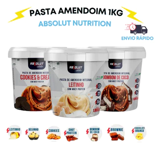 Pasta De Amendoim Integral Gourmet 1kg vários Sabores - Absolut Nutrition