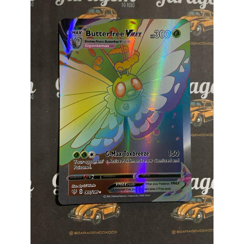 Carta Pokemon Butterfree VMAX ingls 2/189 Card Original | Shopee Brasil