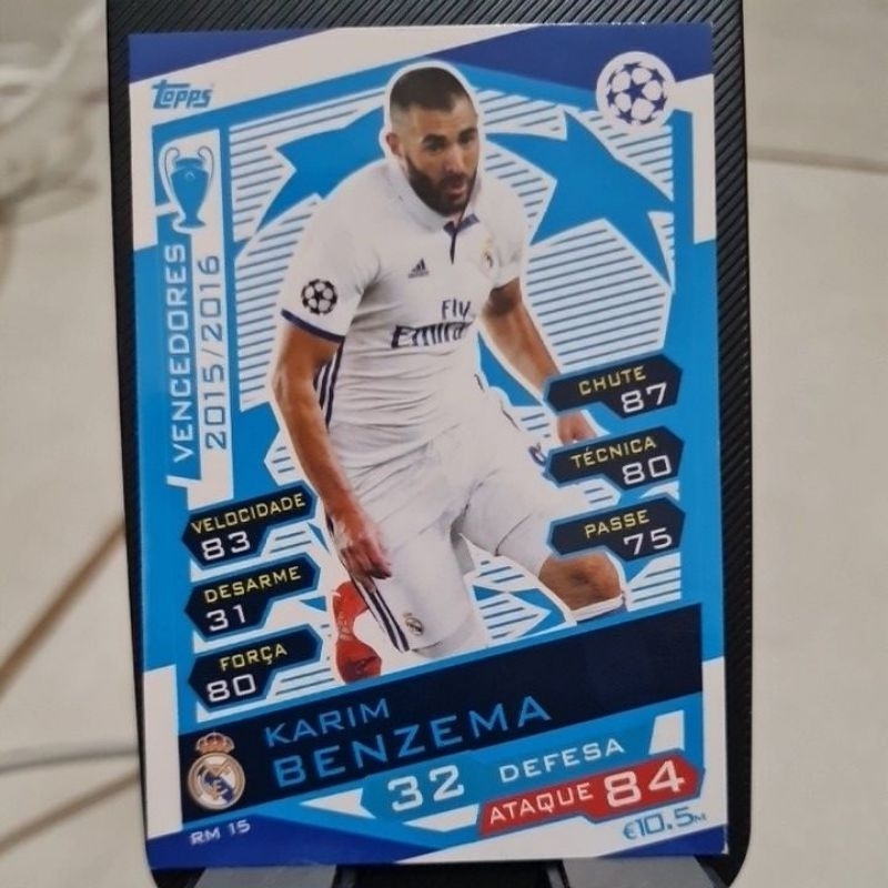 Card RM15 KARIM BENZEMA REAL MADRID CF da Coleção Match Attax