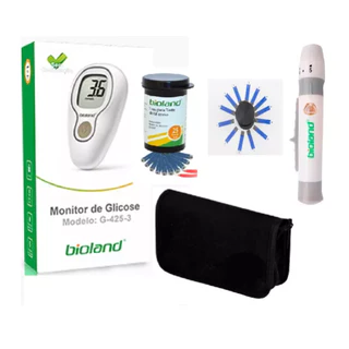 50 Tiras Bioland ou Kit Medidor de Glicose 25 Fitas 25 Lancetas G-425-3 - Bioland