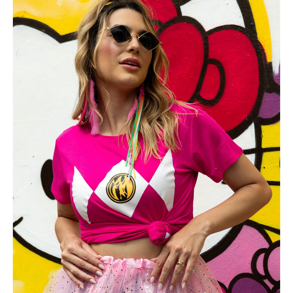Camiseta Rosa De Power Ranger