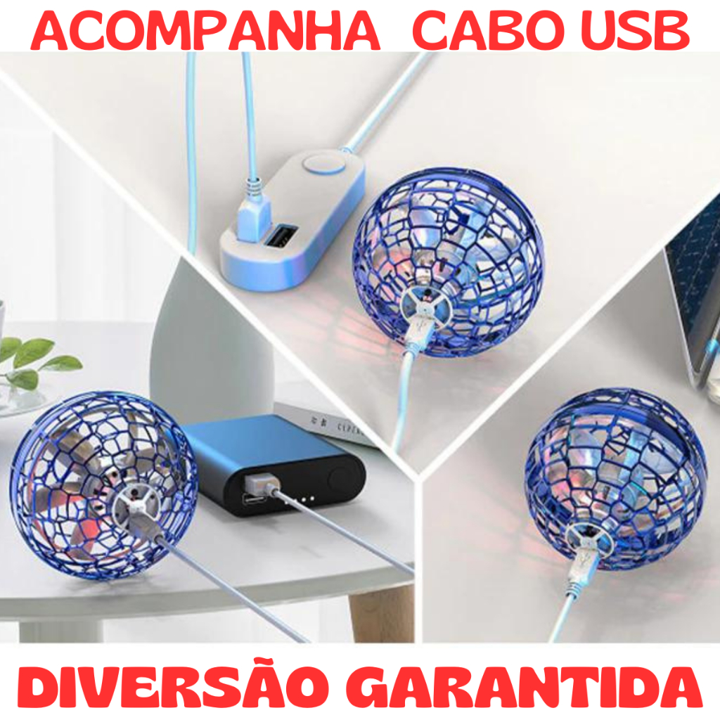 Imagem do produto Bola Spinner Voador Led Drone Ufo Brinquedo Fidget Boomerang 2