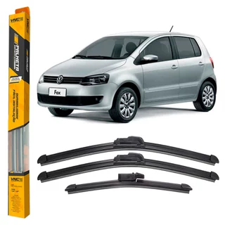 Kit de 3 Palhetas para Limpador de Parabrisa Dianteiro + traseiro para Vw Fox 2003 Até 2009 em Oferta na Shopee