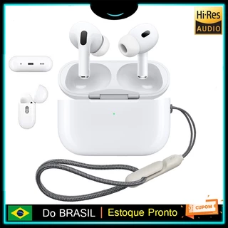 Fone de Ouvido Sem Fio Airpods PRO 2 Com Cancelamento De Ruído Bluetooth Pop-Up para iOS e Android Com Renomeado