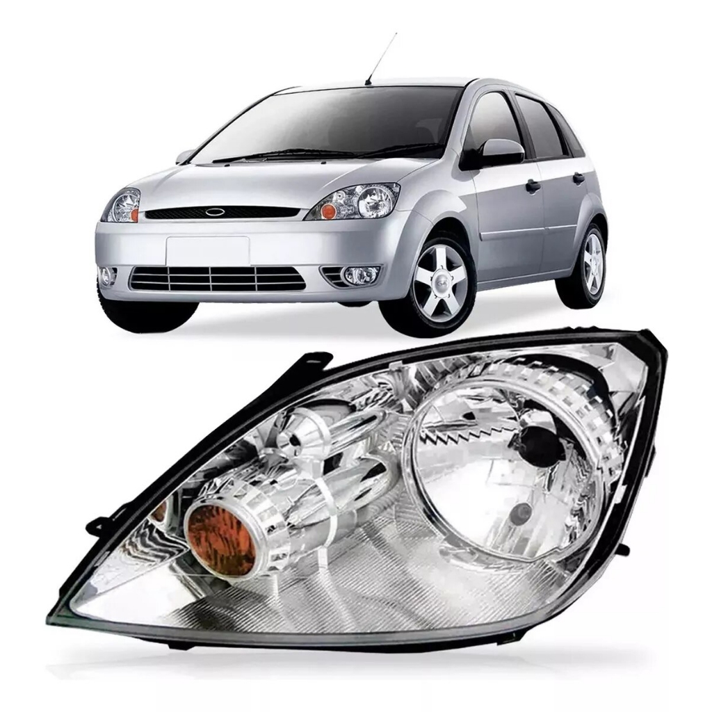 Farol Ford Fiesta Hatch Sedan 2003 2004 2005 2006 2007 | Shopee Brasil