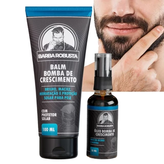 Produtos para cuidados barba robusta Óleo e balm