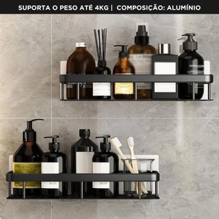 Suporte De Shampoo Prateleiras De Banheiro Reto Sem Furo - CH
