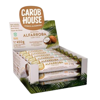 Barrinha de Cereal Alfarroba com Coco 25g | Display c/18 Carob House