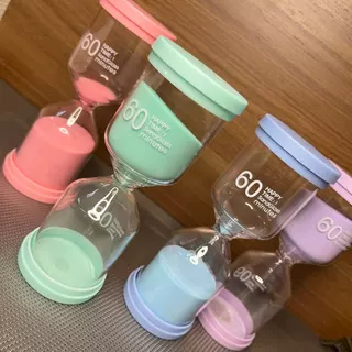 Ampulheta simples plastico e vidro 60 MINUTO