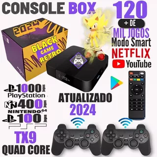 Vídeo Game Elite Retro 120.000 Mil Jogos Clássicos 64gb Com 2 Controles Sem Fio