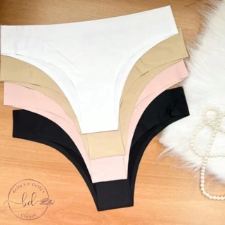 Kit 10 Calcinhas Sem Costura Corte a Laser Não Marca Lingerie Tanga Confortável