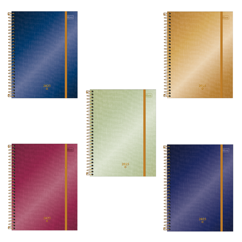 Planner West Village Metalizado Com Elástico M7 2025 Tilibra Shopee