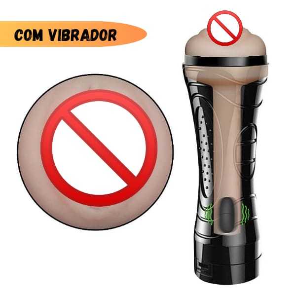 Masturbador Lanterna Masculino Com Vibrador Buceta de Borracha Brinquedo Sex Shop
