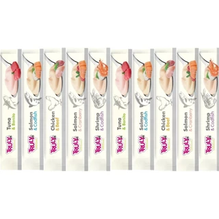 10 Und Tubetes Truly Creamy Churu Cremoso Petisco Para Gato Sbor Misto