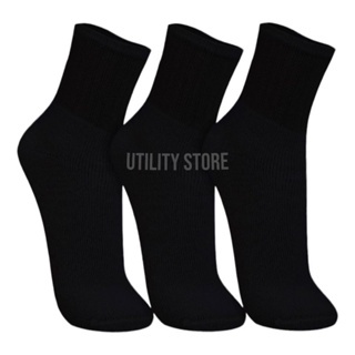 Kit 18 Pares de Meia Preta Cano Médio com Algodão Unissex