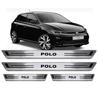 Kit Soleira Protetor Porta Aço Inox Escovado Vw Polo