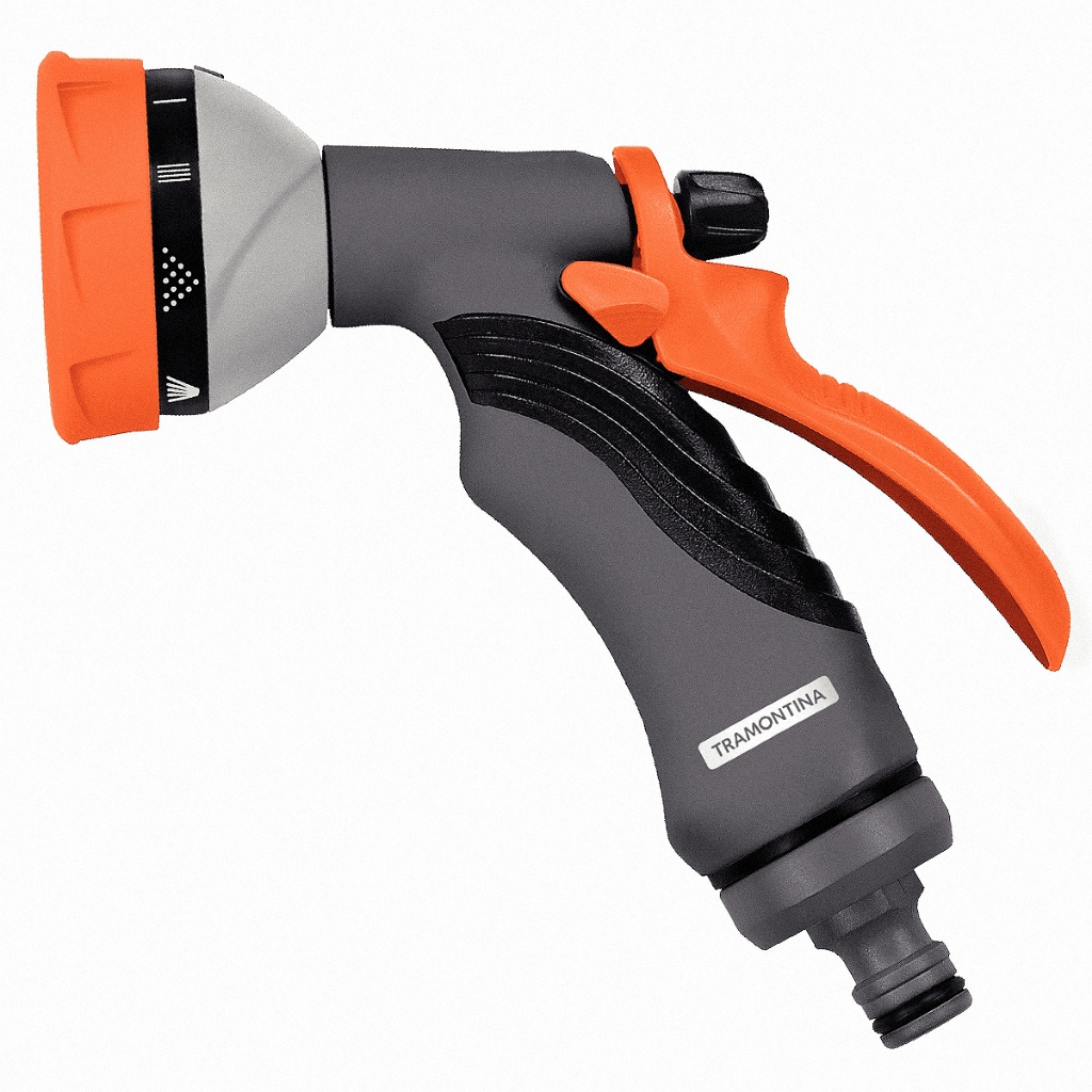 Esguicho 10 Tipos de Jatos Tramontina Hidropistola Multifunção para Engate Rápido 78520/500
