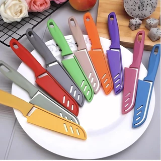 Kit 20 Facas Coloridas Aço Inoxidável Multiuso Cozinha Faqueiro Legumes e Frutas