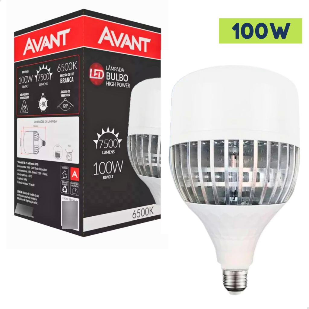 Lâmpada Led Bulbo 100w E27 6500k Alta Potência