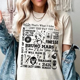 Camisa camiseta t-shirt básica "Bruno Mars Colagge"
