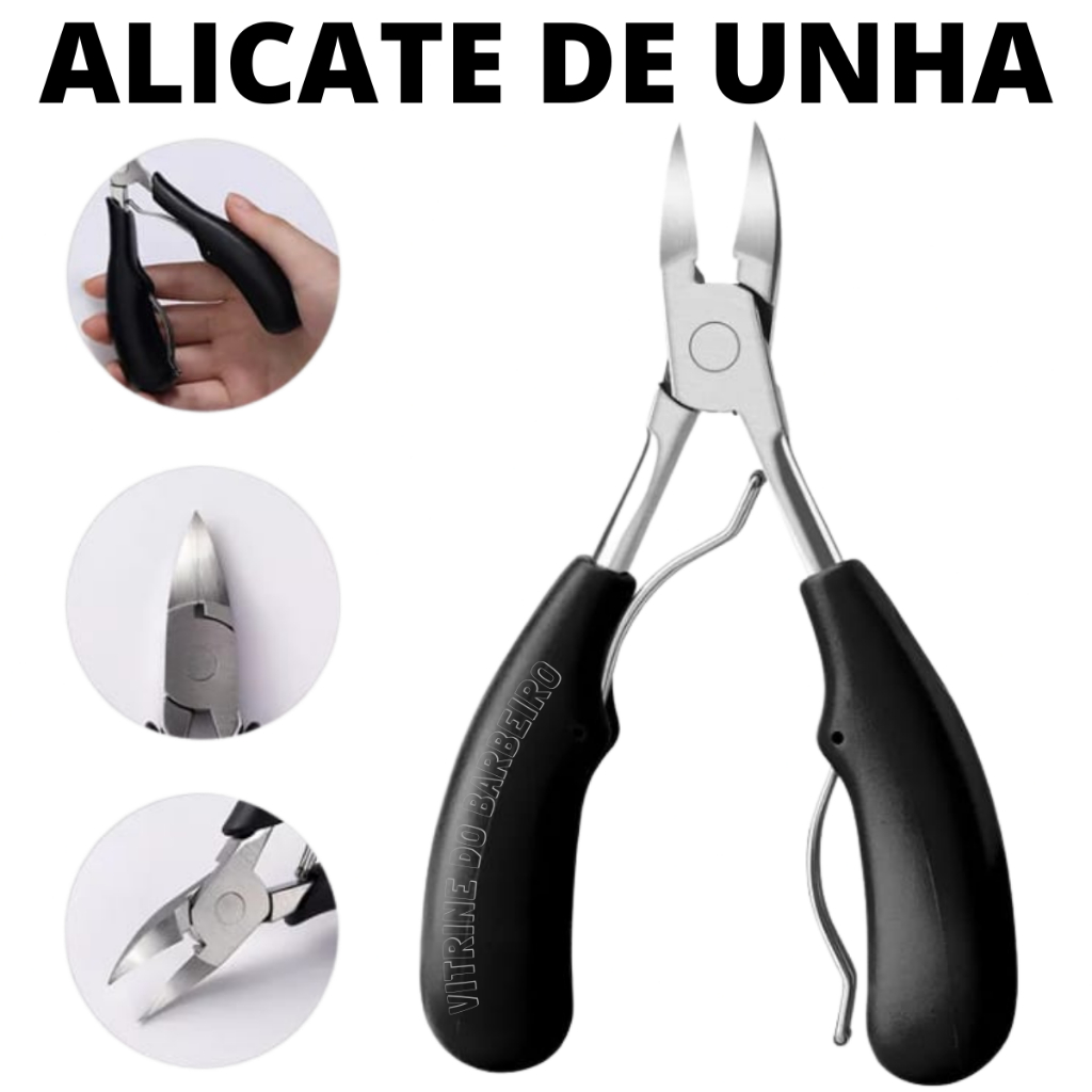 Alicate De Unha E Cutícula Pé E Mão Cortador Curvo Aço Inox! | Shopee ...