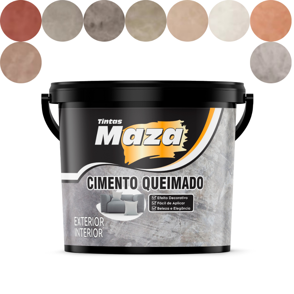 Efeito Decorativo Cimento Queimado 5,6kg Maza