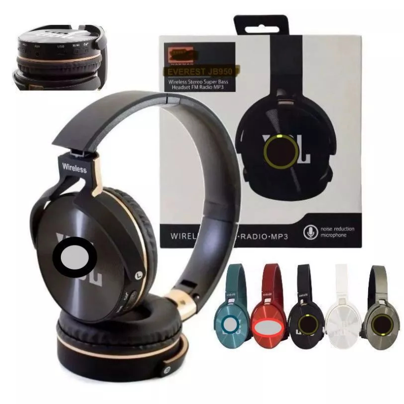 Fone de Ouvido 950 Bluetooth Sem Fio Wireless Radio FM | Shopee Brasil