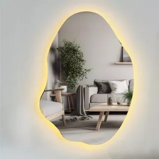 ESPELHO 50X70 COM LED PILHA ESPELHO DECOR MODA BLOGUEIRA